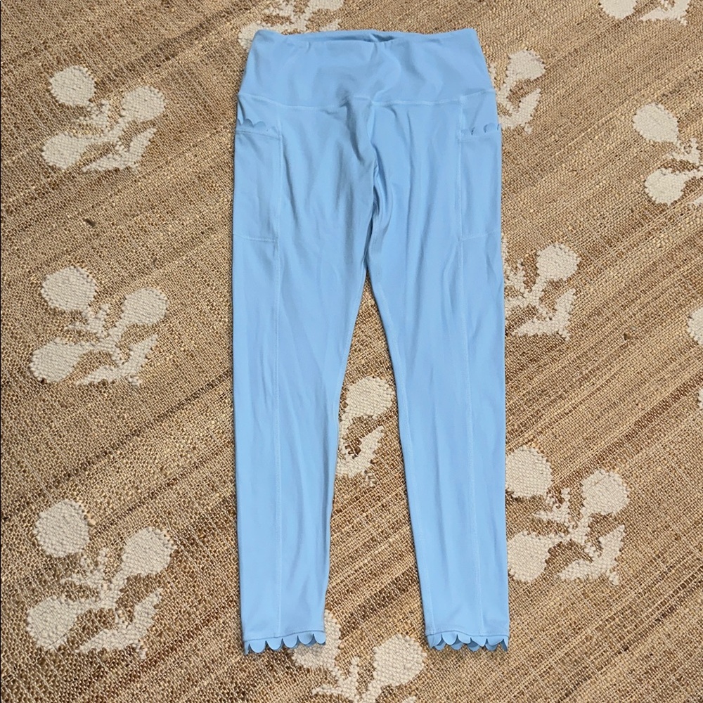 Renwick Scallop Leggings Light Blue Women’s Bottoms Large - Picture 6 of 7